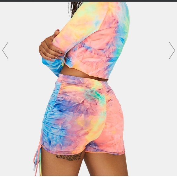 NWT Multi-colored Short Set by Dolls Kill Size L. - Picture 4 of 8